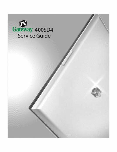 Gateway Gateway(400 SD4). Gateway(400 SD4). service manual